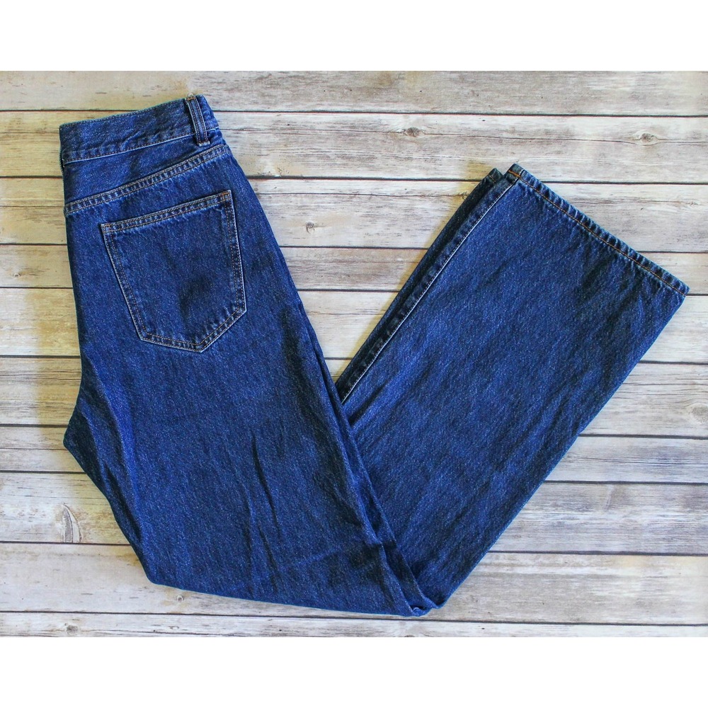 G. Label by Goop Jeans Womens 27 x 32 Blue Denim High Rise Straight Made Italy